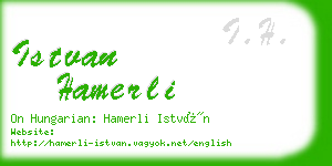 istvan hamerli business card